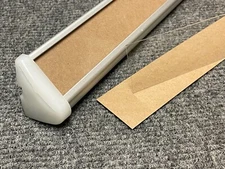 Vidmar Paper and Clear Plastic Cover Drawer Label Edge Backing Stanley BROWN