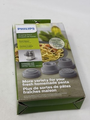 Philips Pasta Maker 4-In-1 Shaping Discs Pappardelle Lasagna Tagliatelle HR2482