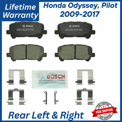 #ad Bosch OEM Rear Ceramic Brake Pads Kit For 2009 2017 Honda Lifetime Warranty. $47.99