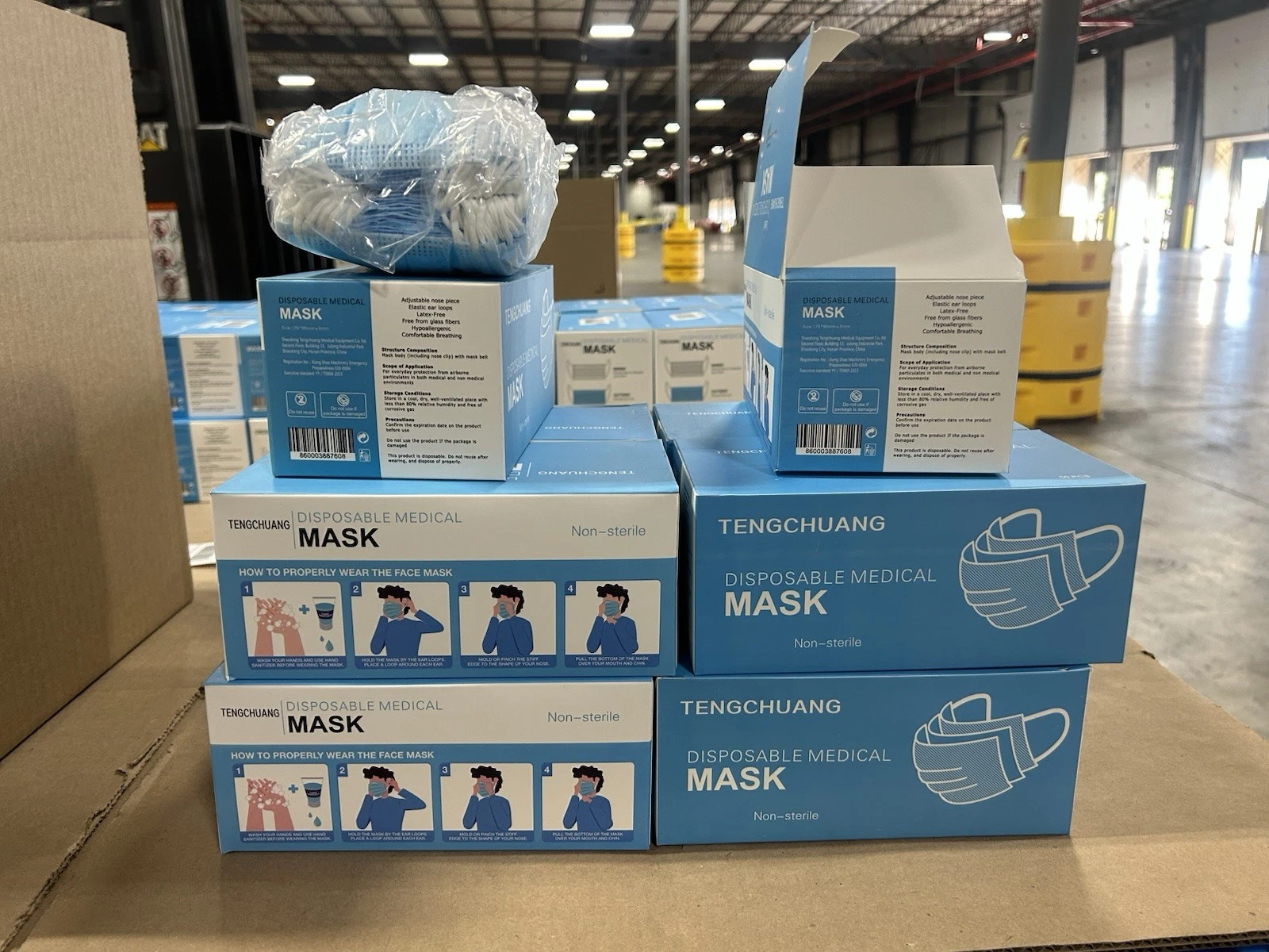 Level 1 Disposable Face Masks. 10 Boxes Of 50ct (500 Ct) Masks