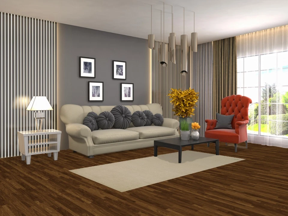 Solid Wool Oriental Runner Rug 3x7 Ivory Hand-knotted Contemporary Carpet - Image 2 of 4