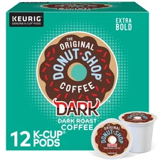 The Original Donut Shop Dark Roast Coffee, K-Cup, 12 ct