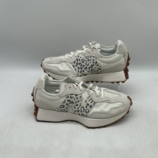 Women’s New Balance 327 Beige Leopard Print Suede Trainers UK 5.5 New
