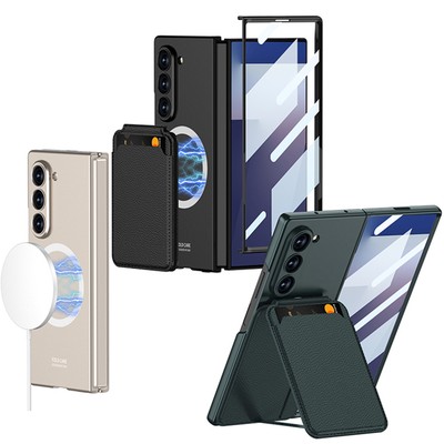 For Samsung Galaxy Z Fold 7/Fold6 Detachable Magnetic Card Shockproof Stand Case