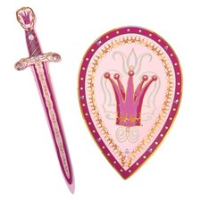 Queen Rosa Foam Sword Shield Set for Girls - Age 3-6 Years Pink Royal Set...