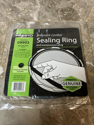 #ad Genuine Presto 09903 Pressure Cooker Canner Gasket Sealing Ring amp; Plug 50296 NEW $9.99