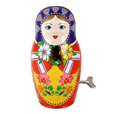 Blechspielzeug Matroschka Figur aus Blech Matrjoschka Blechfigur