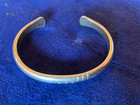 Clarence Bailon Santo Domingo silver stamped cuff bracelet fits 6" wrist in GUC — photo 2