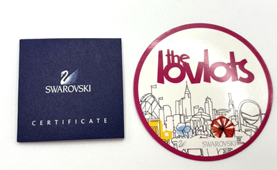 Swarovski Crystal Emily Cat Lovlots Figurine Pink Butterfly w/ COA