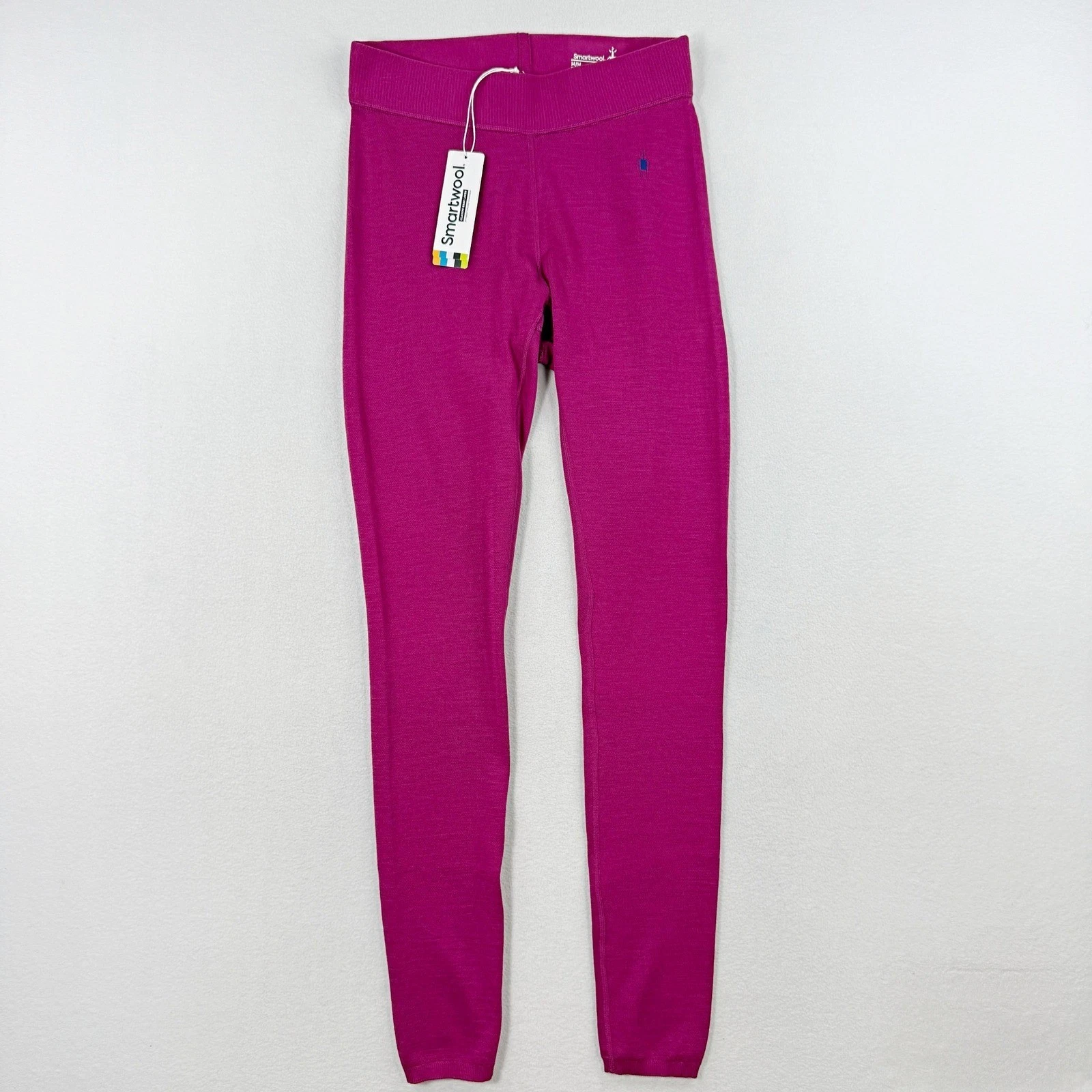 Smartwool Knit Thermal Baselayer Pant Size M Womens Wool Blend Fuschia Pink NEW