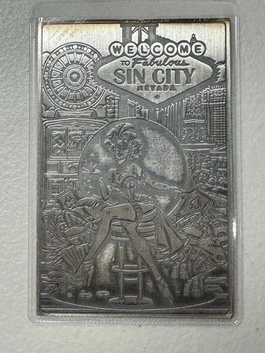 Welcome to Fabulous Sin City Las Vegas 1 oz .999 Silver Card Bar 139
