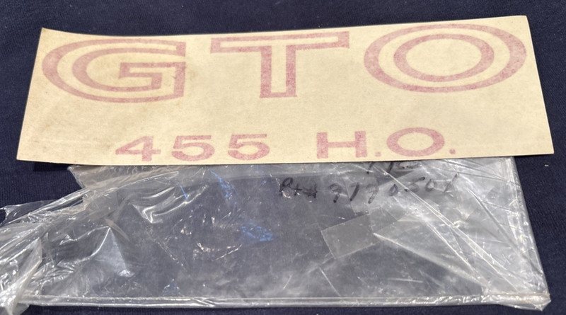 Vintage Pontiac GTO decal