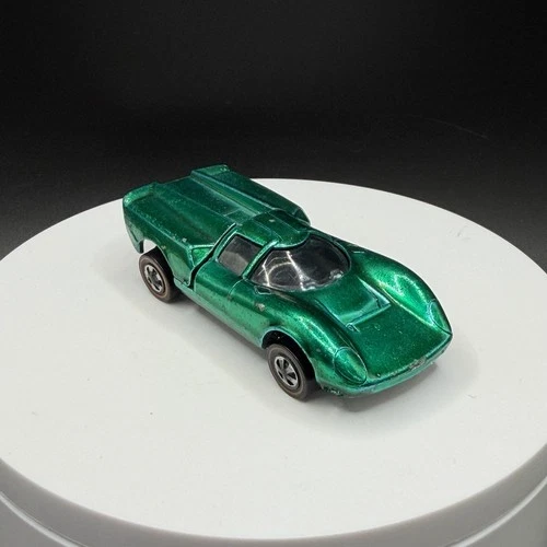 Vintage Hot Wheels Redline Lola GT70 Green US Base - Excellent Condition
