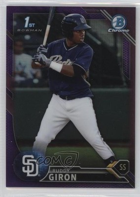 2016 Bowman Chrome Prospects Purple Refractor 50/250 Ruddy Giron #BCP20 0l2