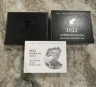 2021 S Silver Proof Eagle Box and COA Replacement Box No Coin 21EAN Type 2S