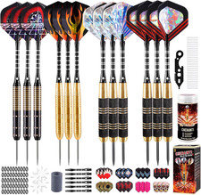 Darts Metal Tip Set, Professional Steel Tip Darts, 20G 24G Pro Metal Tipped Dart