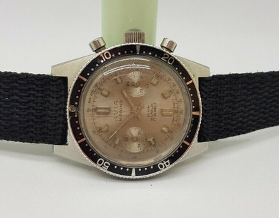 VINTAGE AVIA MARINO Cronografo Diver Quadrante Grigio Manuale Vento Man's  Watch | eBay