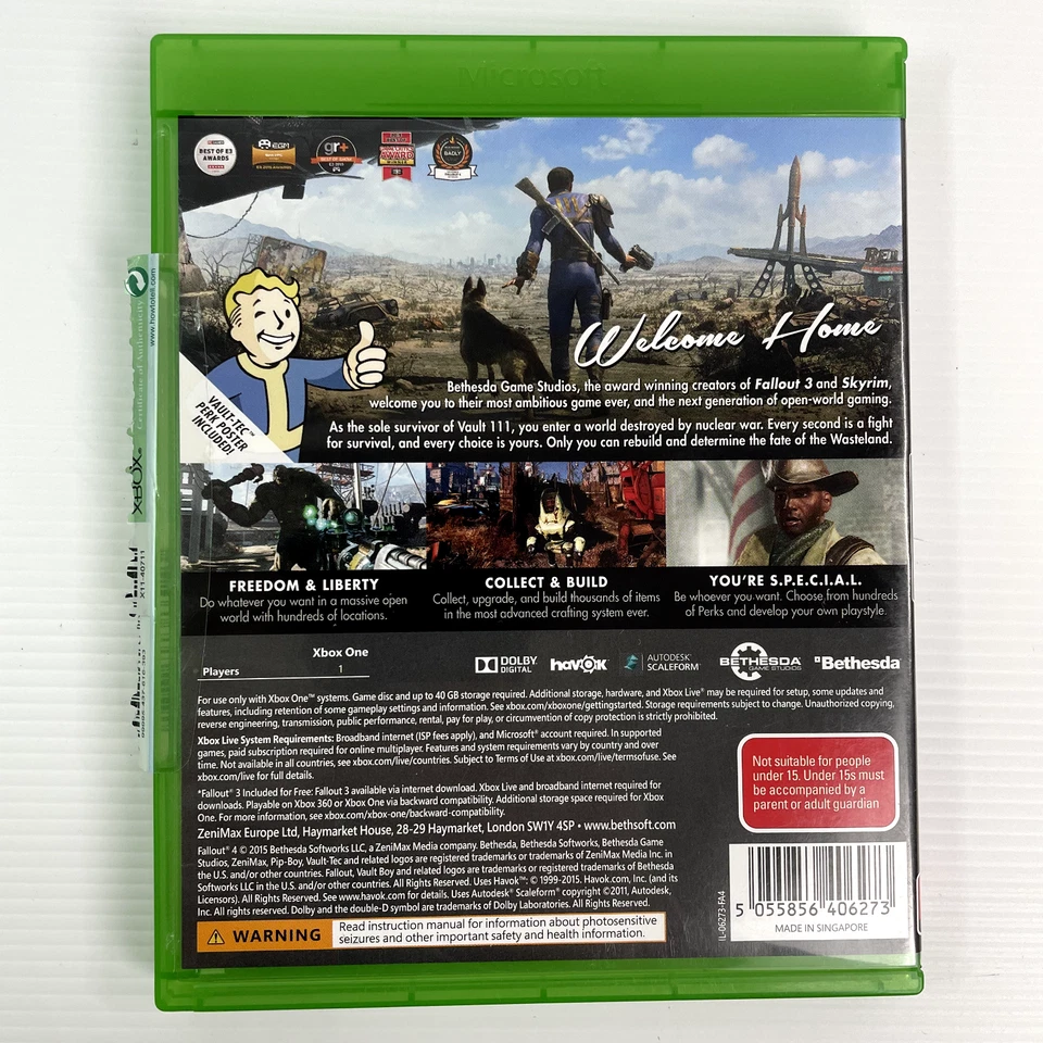 Fallout 4 XBOX One Video Game Microsoft Bethesda Complete with Manuel and Poster - Image 2 of 4