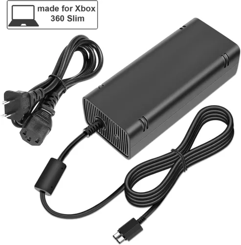 For Xbox 360 Slim Console Power Supply Brick AC Adapter Charger with Power Cord - Picture 4 of 5