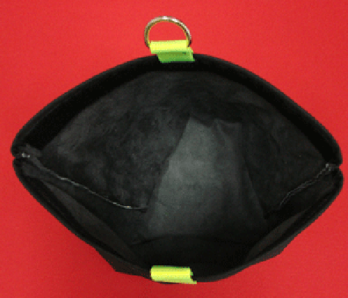 Firefighter SCBA Air Mask Bag - Black w/Triple Yellow Reflective - Picture 3 of 6