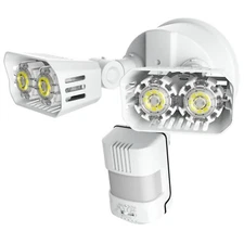 LED PIR Sensor Floodlight 18W Twin Motion Detector Garden Outdoor Security Light