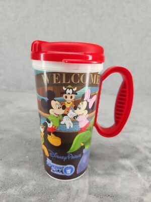 Disney Parks Rapid Fill Coffee Drink Mug Mickey Minnie Donald Goofy & Pluto Cup
