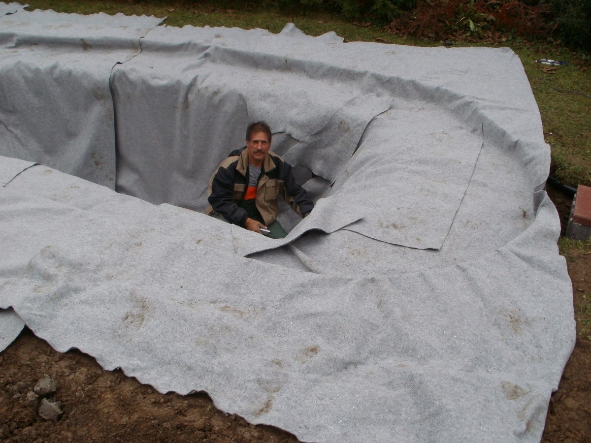 PET Teichvlies 40 M² – 2x20 M, 300 G/m², Reißfest, Als Schutz Unter Der Teichfolie, Weiß