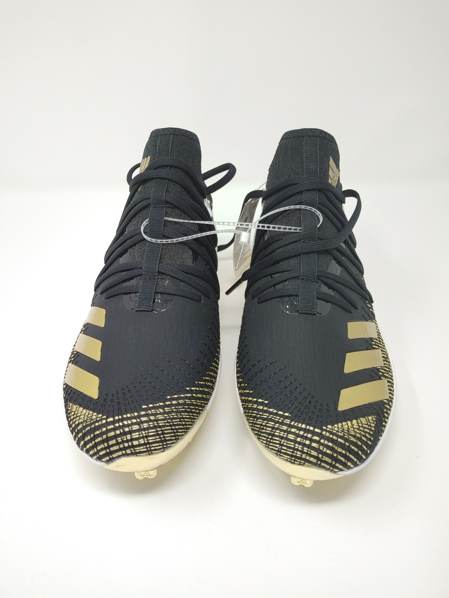 Adidas AfterBurner 6 Gold Metal Baseball Cleats Black 