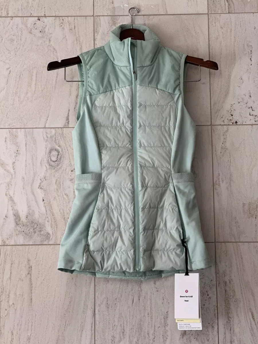 NWT Lululemon Down for It All Vest- Size 2, Delicate Mint Green