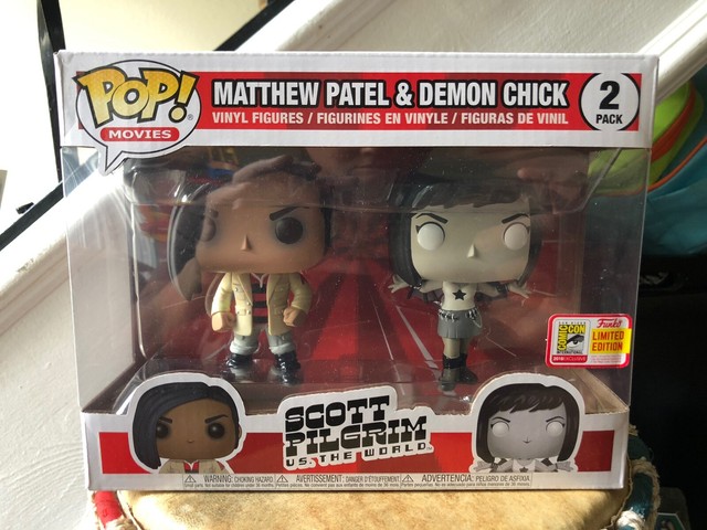 SDCC Scott Pilgrim VS The World Matthew Patel & Demon Chick Funko Pop 2-Pack | eBay