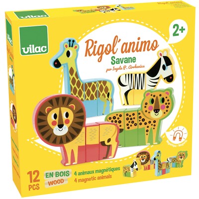 Magnetische Dschungeltiere aus Holz Rigol'animo - Vilac 7703