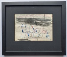 Zeichnung Mischtechnik Bleistift Buntstift Abstrakt Arnold Fiedler Datiert 1960