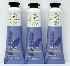 3 BATH BODY WORKS AROMATHERAPY LAVENDER VANILLA HAND CREAM LOTION 1 OZ TRAVEL
