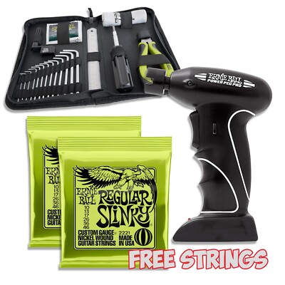 Ernie Ball Musicians Tool Kit & Power Peg Pro w/ Free Slinky Strings Bundle