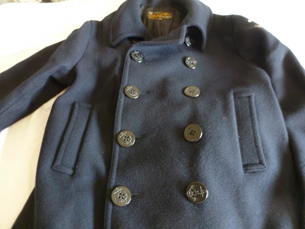 NEW JAPAN Made BUZZ RICKSONS UNITED CARR WOOL PEA Coat UC12353