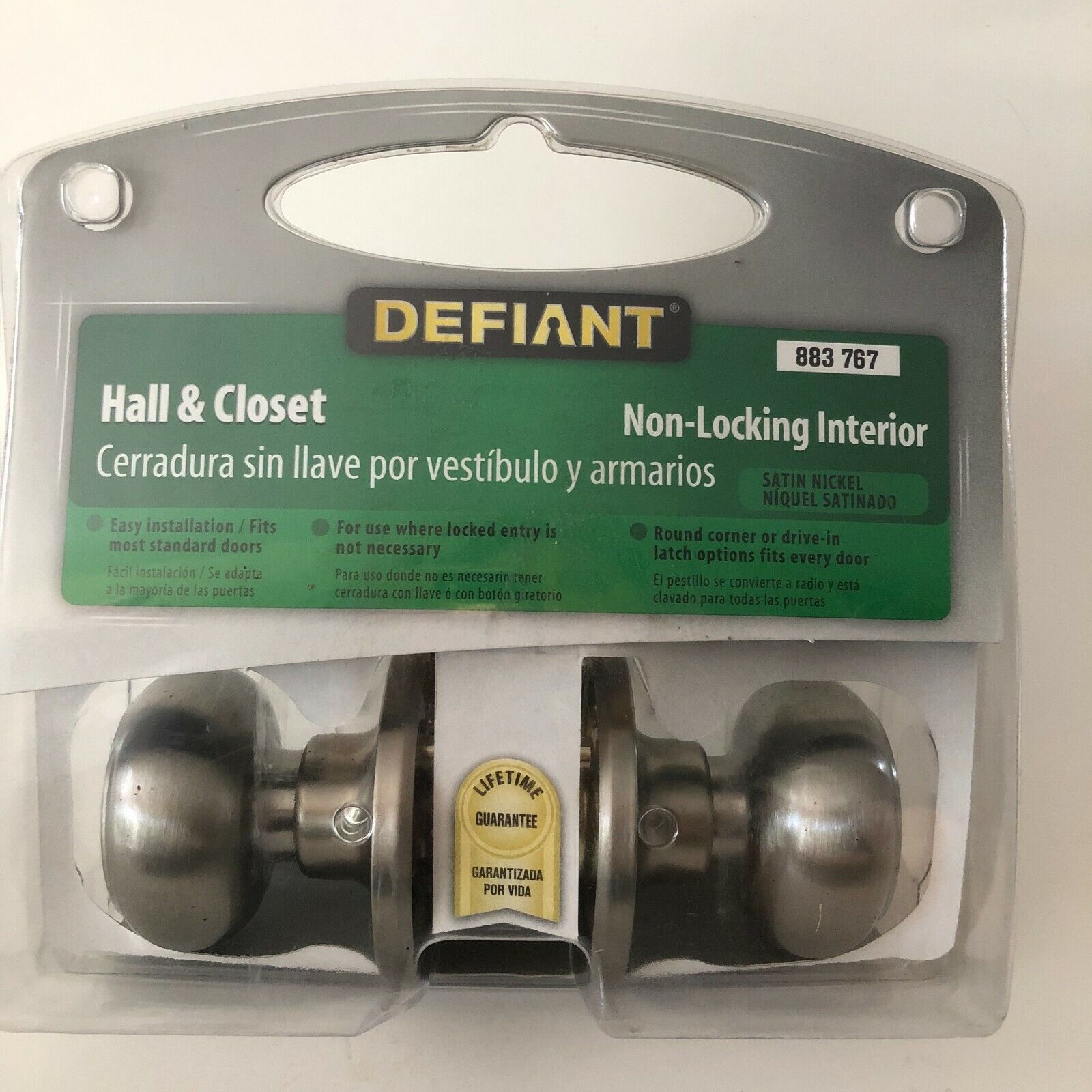 Hartford Satin Nickel Hall/ Closet Door Knob Contractor Pack (6-Piece)