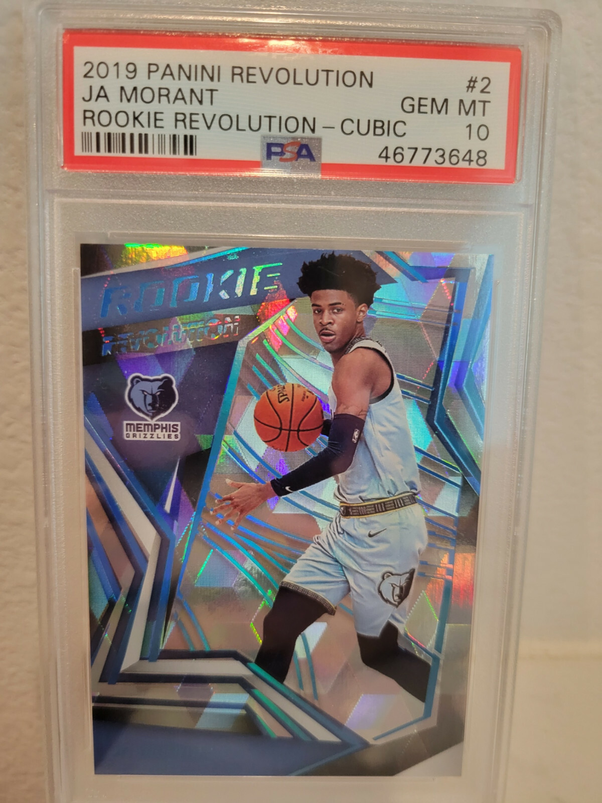 2019-20 Panini Revolution Ja Morant Cubic Rookie 32/50 PSA 10 POP 4