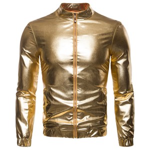 shiny faux leather jacket