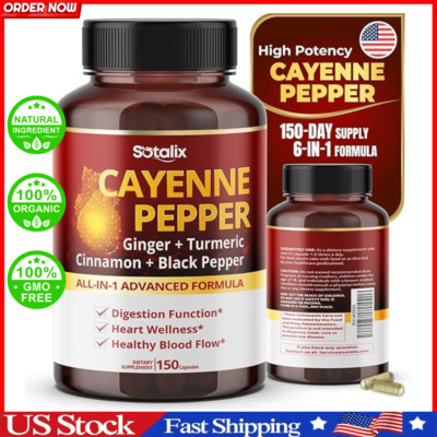 Cayenne Pepper 60000Mg Ginger 4500Mg Turmeric 3000Mg Beet Root 1500Mg, Digestion