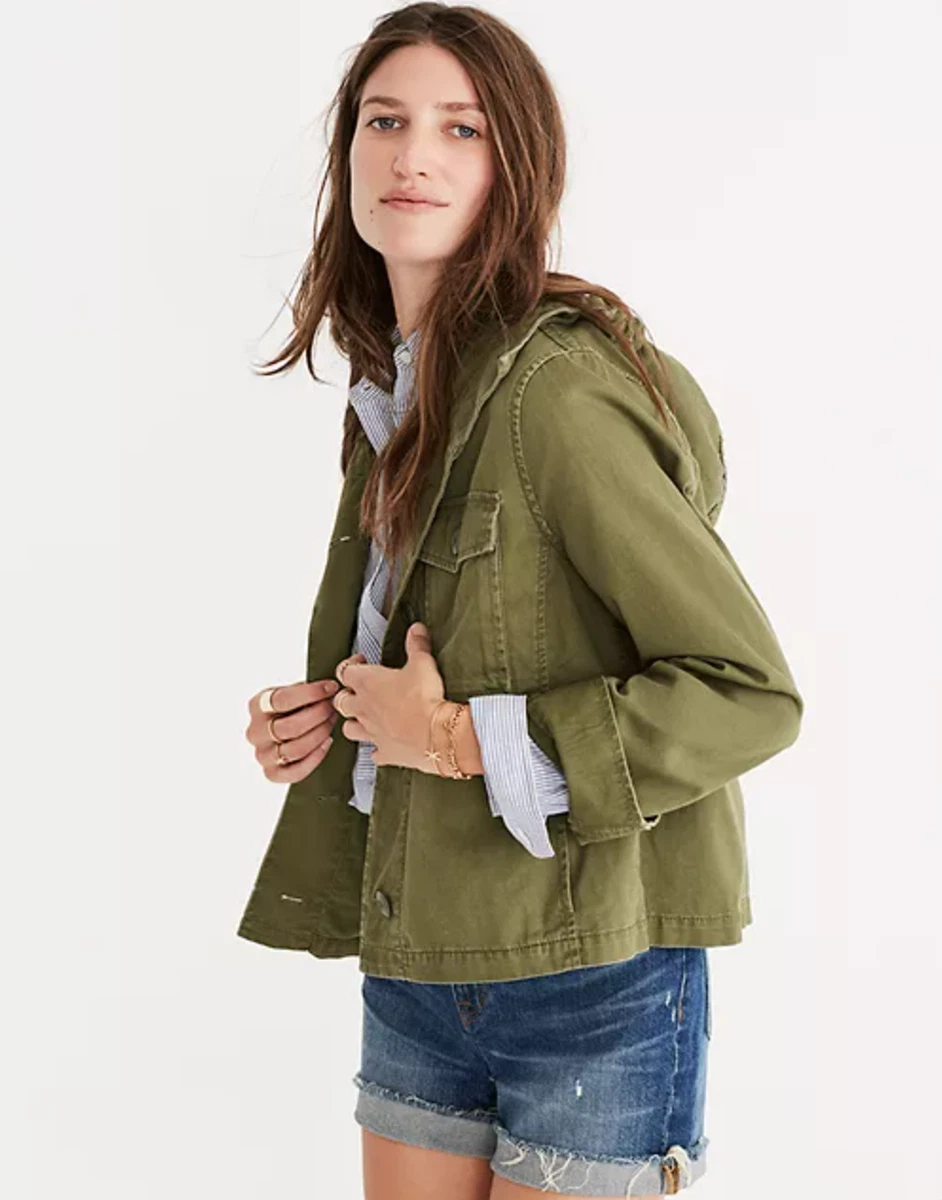 Cropped anorak jacket discount
