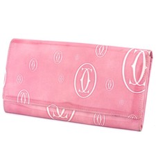 Cartier Purse Happy Birthday pink enamel leather Authentic used T17526