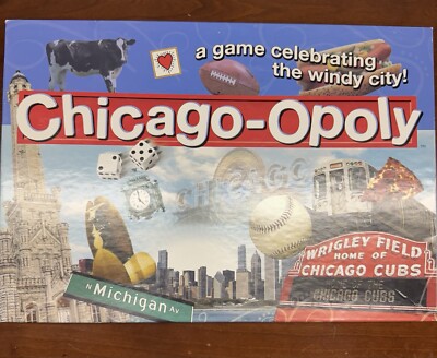Late For The Sky Chicago-Opoly Board Celebrating The Windy City Game