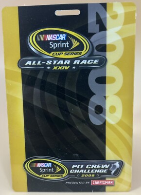 NASCAR 2008 Pit Crew Challenge laminierter Backstage-Pass