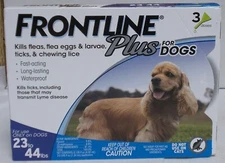 Frontline Plus For Dogs 23 to 44 Pounds 3 Doses   (Just Like Your Vet Sells)
