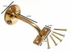 Stair hand rail bracket solid polished brass 3 inch & screws