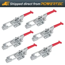 POWERTEC Heavy Duty Adjustable Latch-Action U Bolt Self-lock Toggle Clamp, 6PK