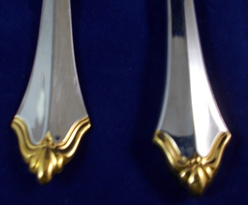 Oneida Golden Kenwood Tenedor de Carne Fría Cáscara de Azúcar Cuchara y Cuchillo de Mantequilla Maestro - Imagen 2 de 5