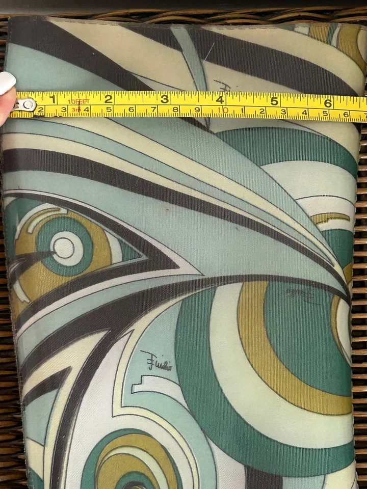 Emilio Pucci Designer Green Print Rubber Rain Boots 37 7 Women’s Italy - Image 4 of 4