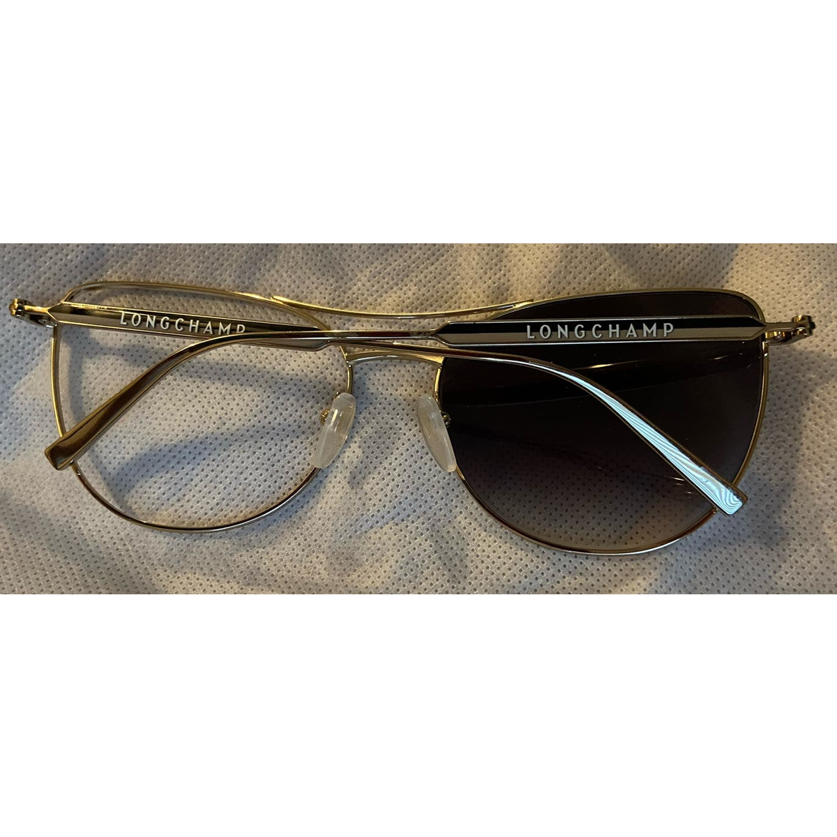 French Longchamp Designer Aviator Gold  Sunglasses Aviator sunglasses Longchamp Gold in Metal - 56329213 main image 3