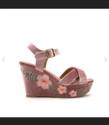 rose pink wedges